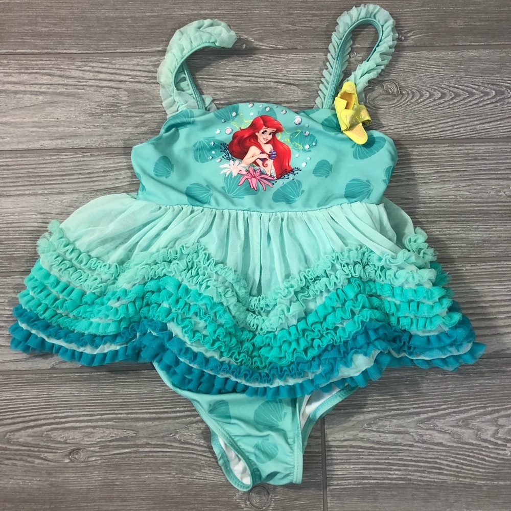 🧸 Disney • The Little Mermaid • Ruffle Swim Dress